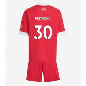 Liverpool Jeremie Frimpong #30 Jalkapallovaatteet Lasten Kotipeliasu 2025-26 Lyhythihainen (+ Lyhyet housut)